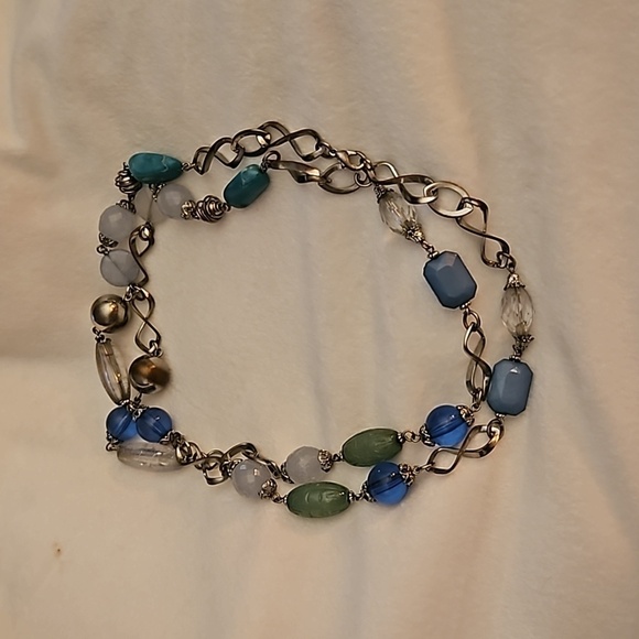 Vintage Acrylic Chain Beaded Long Sweater Necklace - Picture 2 of 7